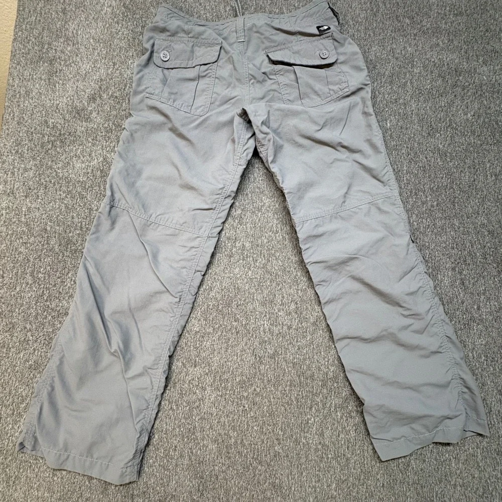 The North Face Womens 8S Gray Convertible Hiking Pants Roll‎ Up Capri Ripstop